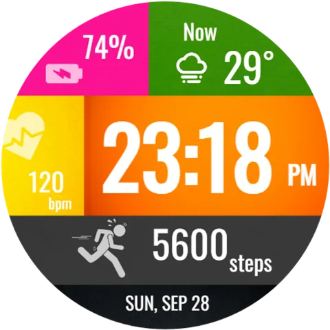 Color Dash Tiles WatchFace
