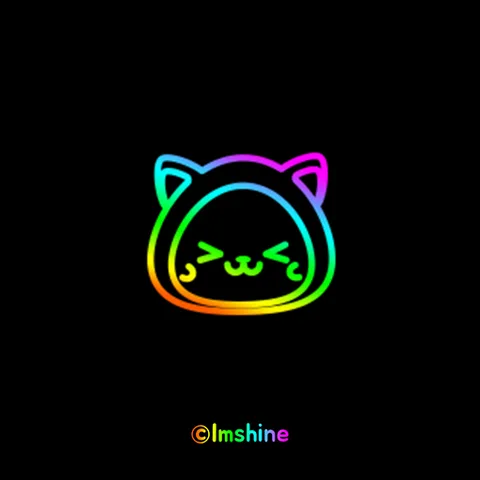 Neon cat kakaotalk theme