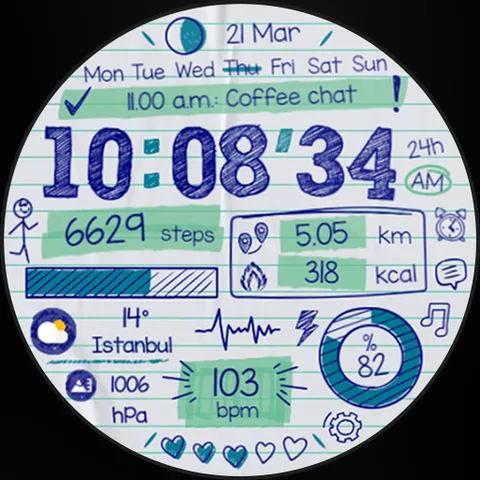 Paper of Time - Watch Face